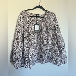 NWT who what wear bell sleeve blouse